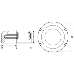 CON-ER40 63mm CNC Collet Nut for Standard ER40 Alt 1 - Image