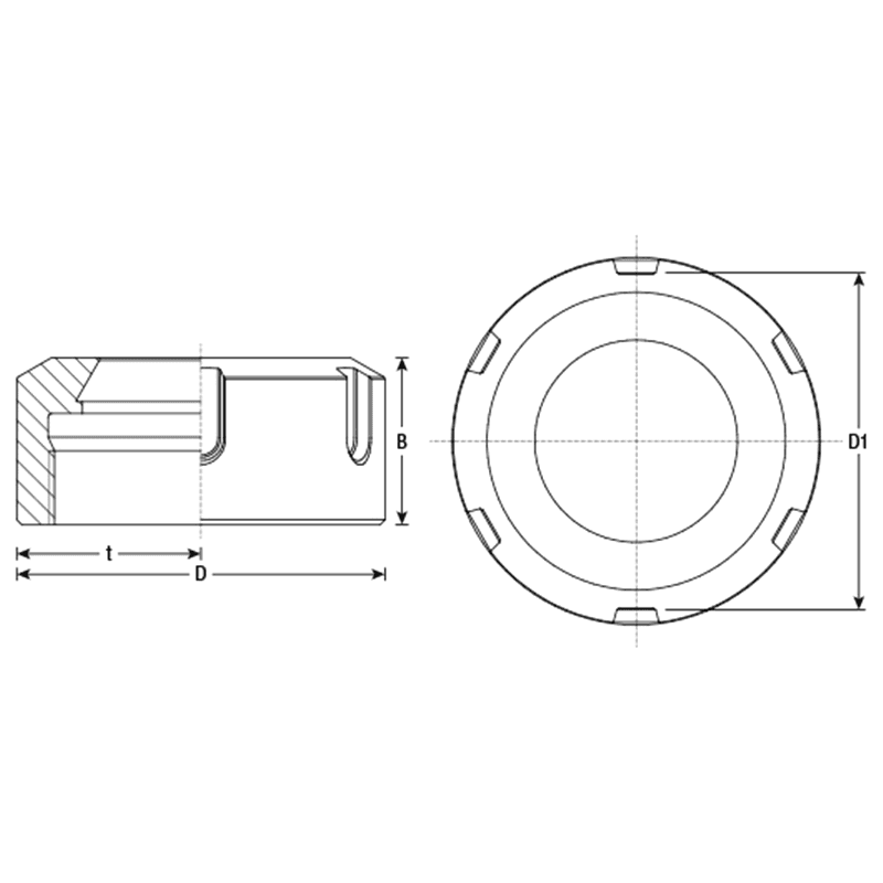 CON-ER50 78mm CNC Collet Nut for Standard ER50 Alt 1 - Image