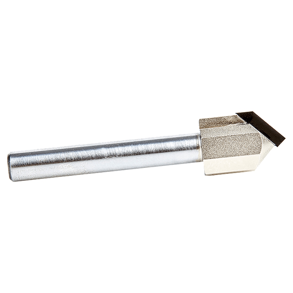 1/2" Dia x 1/4" CNC Polycrystalline Diamond 90° Engraving, V-Grooving and Chamfering Router Bit, 1/4" Shank Alt 2 - Image