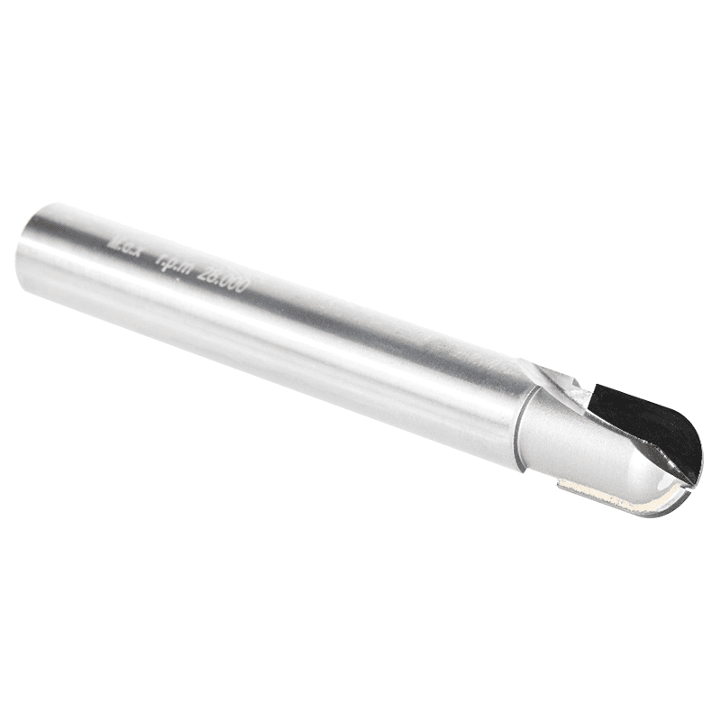 3/8" Dia x 1/2" CNC Polycrystalline Diamond Ball Nose Bit3/16" Radius, 3/8" Shank, 3" Long, 2 Flute, Router Bit Alt 3 - Image