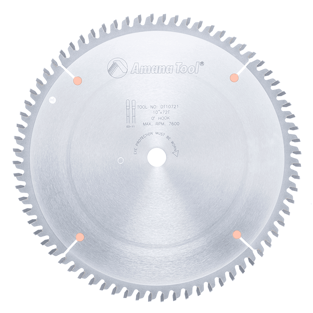 10" x 72 Teeth Ditec Solid Surface Saw Blade - Main Image