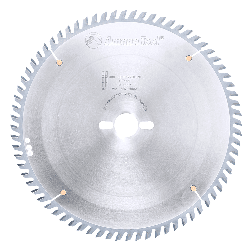 12" x 72 Teeth Rip/Cross-Cut Sliding Table Saw Blade, 30mm Bore Diameter - Main Image