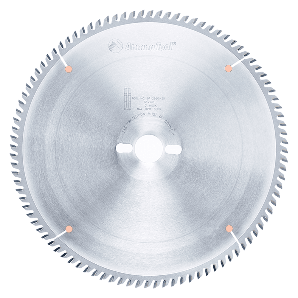 12" x 96 Teeth Rip/Cross-Cut Sliding Table Saw Blade, 30mm Bore Diameter - Main Image