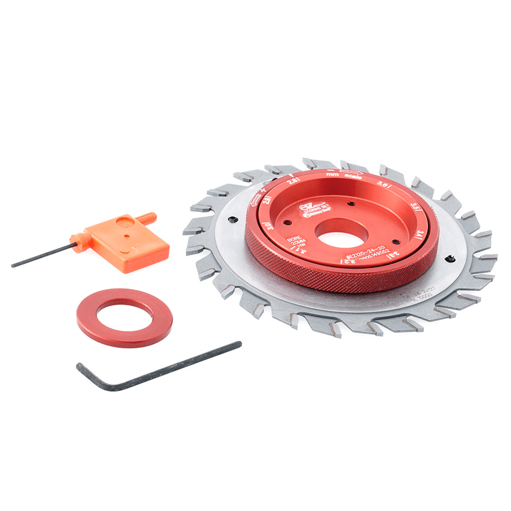 EzDIAL™ 120mm x 24 Teeth Adjustable Scoring Set, 20mm Arbor - Alt Image 2