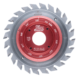 Amana EzDIAL 120mm x 24 Teeth Scoring Set with 22mm Arbor - Fully Adjustable in 0.1mm Increments