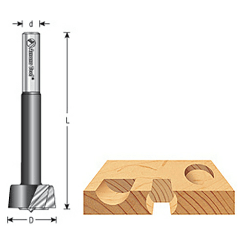 1/2" x 3-1/2" Forstner Pattern Bit, 3/8" Shank - Alt Image 2