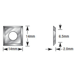 4-Cutting Edges Solid Carbide Insert Knife 14mm x 14mm x 2mm Alt 1 - Image