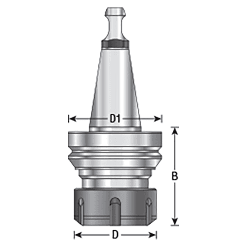 HO-117 50mm ISO30 Tool Holder with Tapered Flange for Thermwood Machines Alt 1 - Image