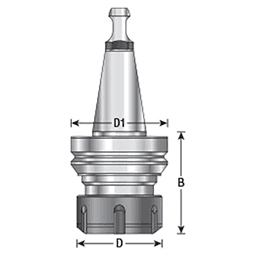HO-117 50mm ISO30 Tool Holder with Tapered Flange for Thermwood Machines Alt 1 - Image