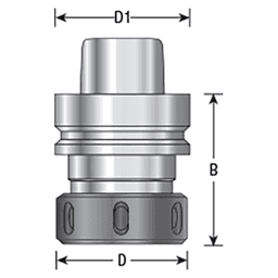 HO-137 2-3/8" HSK63F Collet Chuck HSK Type "F" Tool Holder for EOC25/SYOZ25 Alt 1 - Image