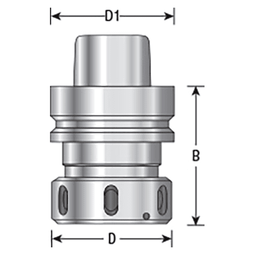 HO-138 2-3/8" HSK63F Collet Chuck HSK Type "F" Tool Holder for EOC25/SYOZ25 Alt 1 - Image