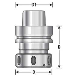 HO-138 2-3/8" HSK63F Collet Chuck HSK Type "F" Tool Holder for EOC25/SYOZ25 Alt 1 - Image