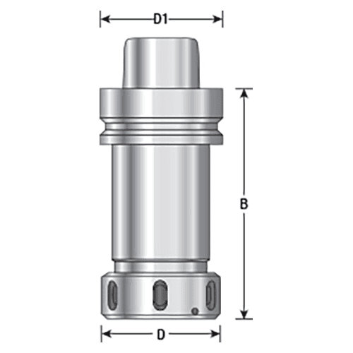HO-139 2-3/8" HSK63F Collet Chuck HSK Type "F" Tool Holder for EOC25/SYOZ25 Alt 1 - Image