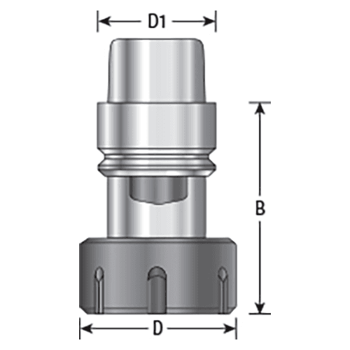 1-5/8" HSK32E Collet Chuck for Multicam Machines Alt 1 - Image