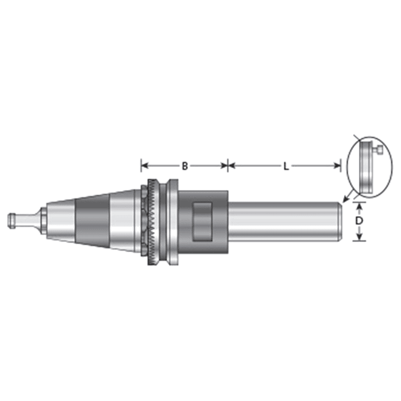 HO-144 30mm ISO30 Tool Holder with Arbor Alt 1 - Image
