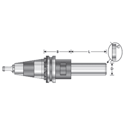 HO-144 30mm ISO30 Tool Holder with Arbor Alt 1 - Image