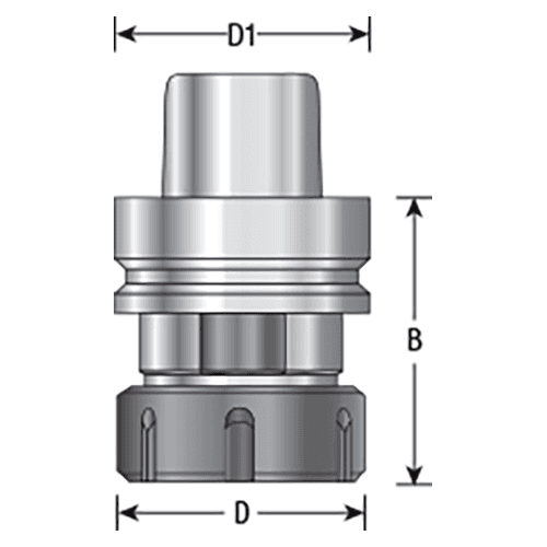 HSK63E 2-15/32" Collet Chuck Alt 1 - Image