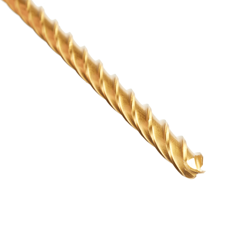 1/4" x 6" Foam Cutting Ball End Extended TiN Coated Up-Cut CNC Spiral Router Bit, 4-Flute, 3/8" Shank - Alt Image 2