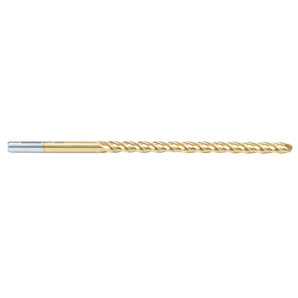 1/4" x 6" Foam Cutting Ball End Extended TiN Coated Up-Cut CNC Spiral Router Bit, 4-Flute, 1/4" Shank - Alt Image 1