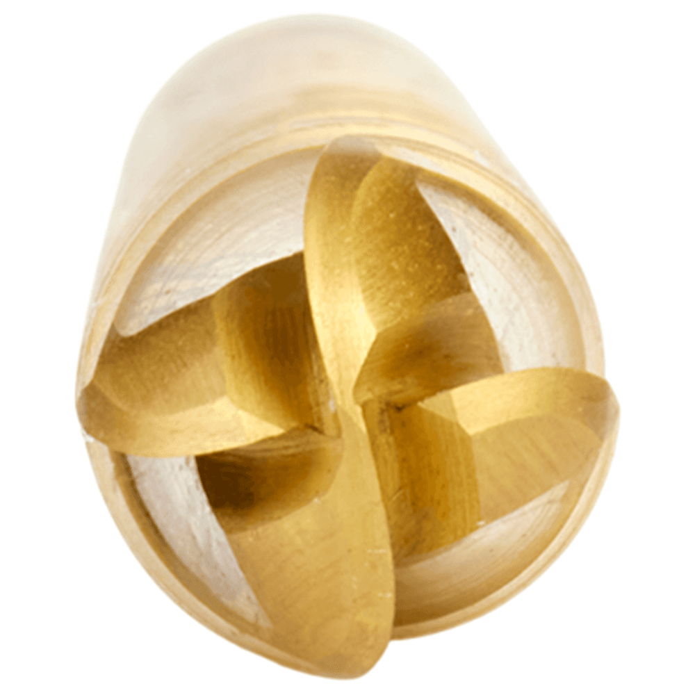 1/2" Dia x 10" Foam Cutting Ball End Extended Reach TiN Coated Up-Cut Spiral Router Bit, 4-Flute, 1/2" Shank Alt 3 - Image