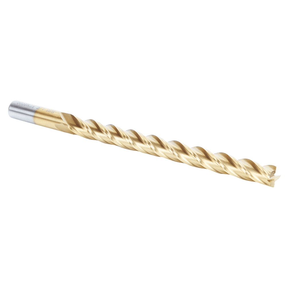 1/2" x 8" Foam Cutting Square End Mill Extended TiN Coated Up-Cut Spiral Router Bit, 4-Flute, 1/2" Shank - Alt Image 2
