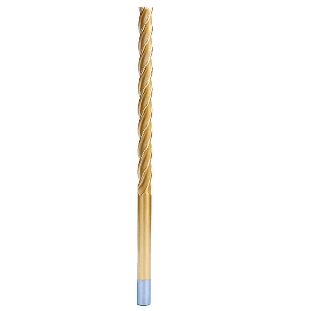 1/2" x 10" Foam Cutting Square End Mill Extended TiN Coated Up-Cut Spiral Router Bit, 4-Flute, 1/2" Shank - Main Image