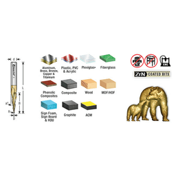 1/64" x 1-1/32" CNC 2D/3D Carving 5.8° Tapered Angle Ball Tip Up-Cut Spiral Router Bit, 3 Flute, 6mm Shank Alt 4 - Image