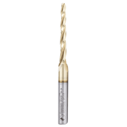 1/8" x 3" 2D/3D Carving Tapered Ball Tip ZrN Coated Up-Cut Spiral Router Bit, 3-Flute, 1/4" Shank - Main Image