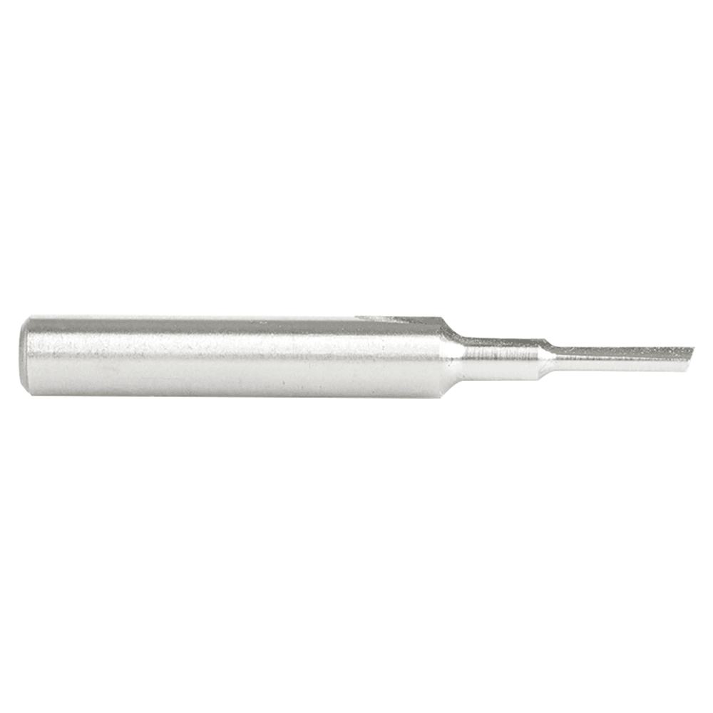 3/32" x 3/8" HSS Single 'O' Flute, Straight Plastic Cutting Router Bit, 1-Flute, 1/4" Shank Alt 2 - Image