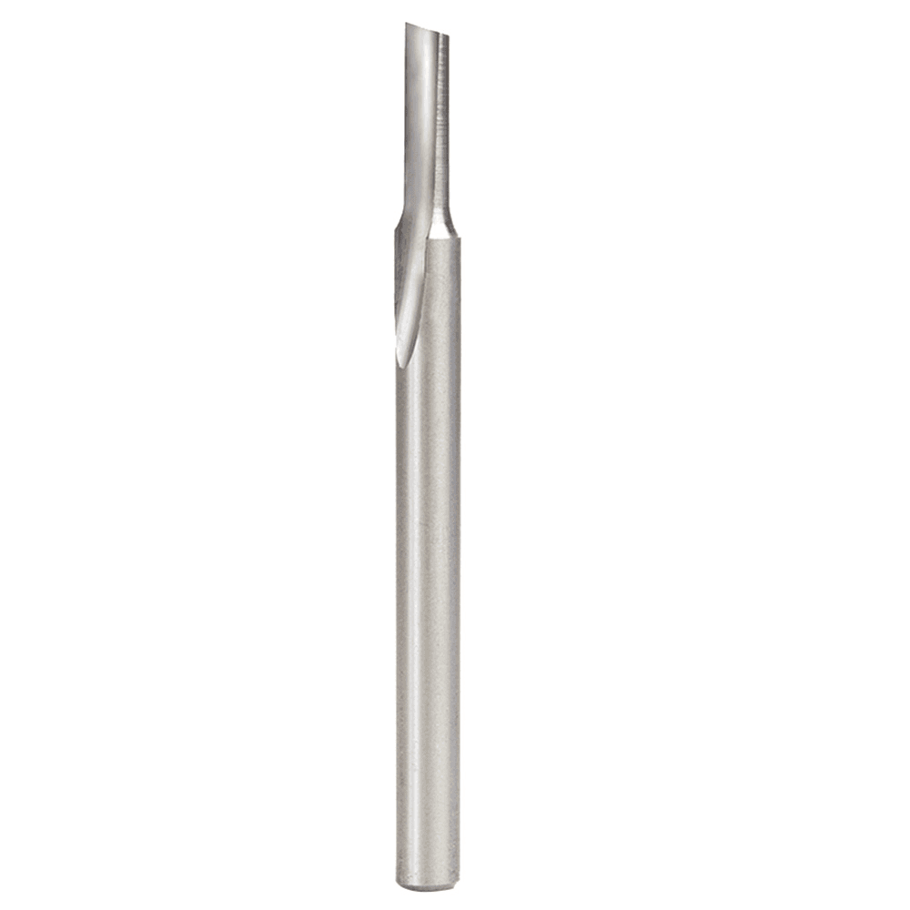 3/16" x 3-1/4" Plastic Cutting 'O' Straight Bit, 1-Flute, 1/4" Shank - Main Image