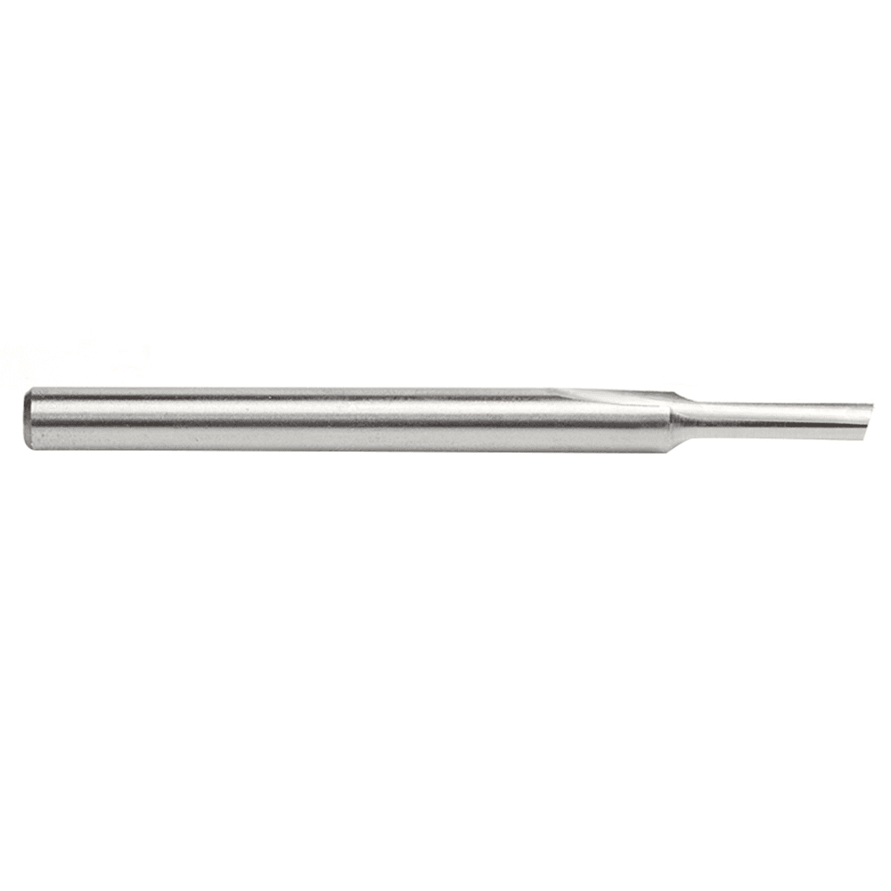 3/16" x 3-1/4" Plastic Cutting 'O' Straight Bit, 1-Flute, 1/4" Shank - Alt Image 1