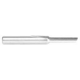 3/16" x 3/4" HSS Single 'O' Flute, Straight Plastic Cutting Router Bit, 1-Flute, 1/4" Shank Alt 2 - Image