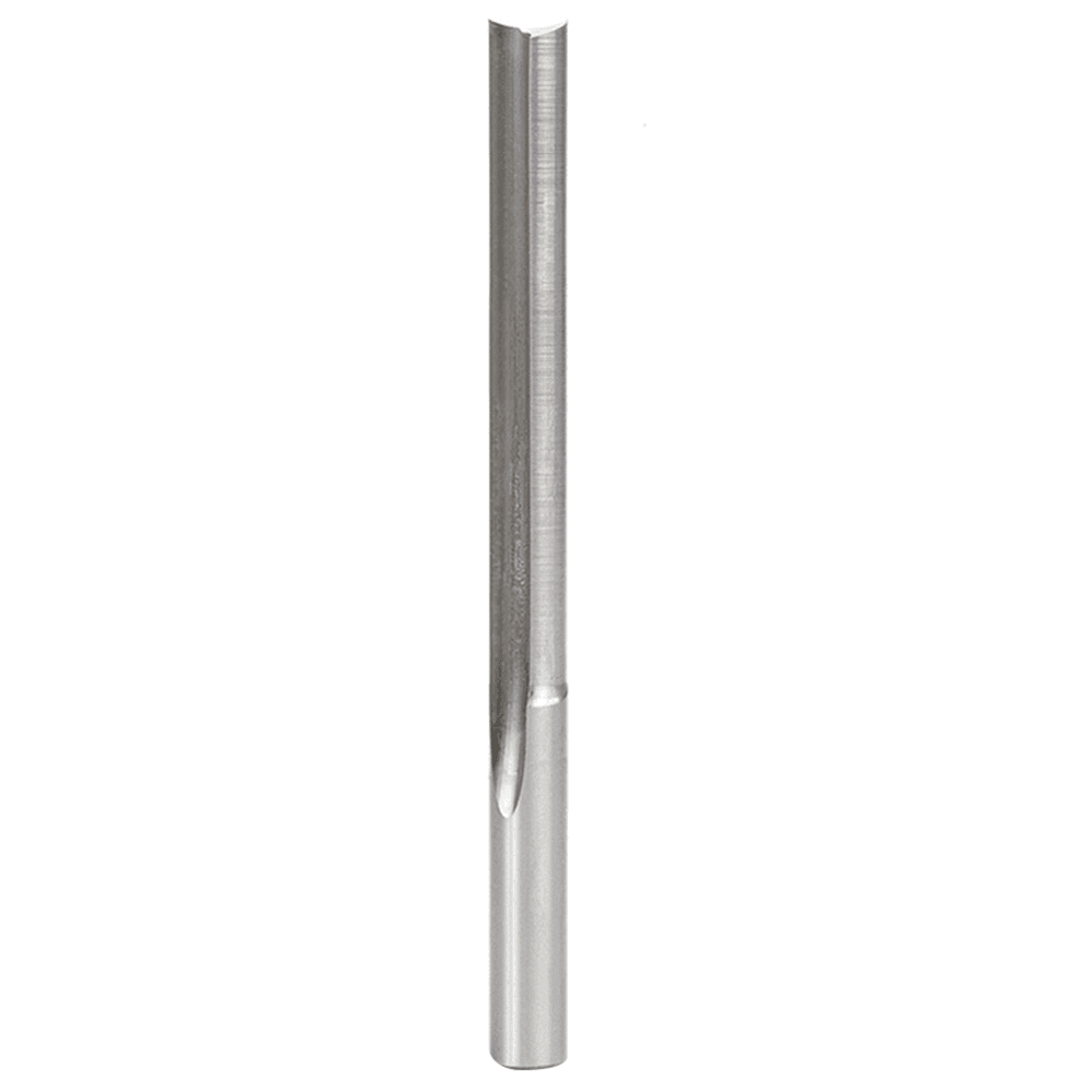 1/4" x 3-1/4" Plastic Cutting 'O' Straight Bit, 2-Flute, 1/4" Shank, 2" Cutting Height - Main Image