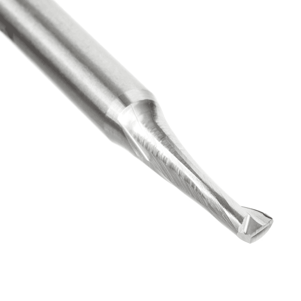 3/16" x 2-7/8" Aluminum Cutting Up-Cut Spiral Router Bit, 1-Flute, 1/4" Shank - Alt Image 2