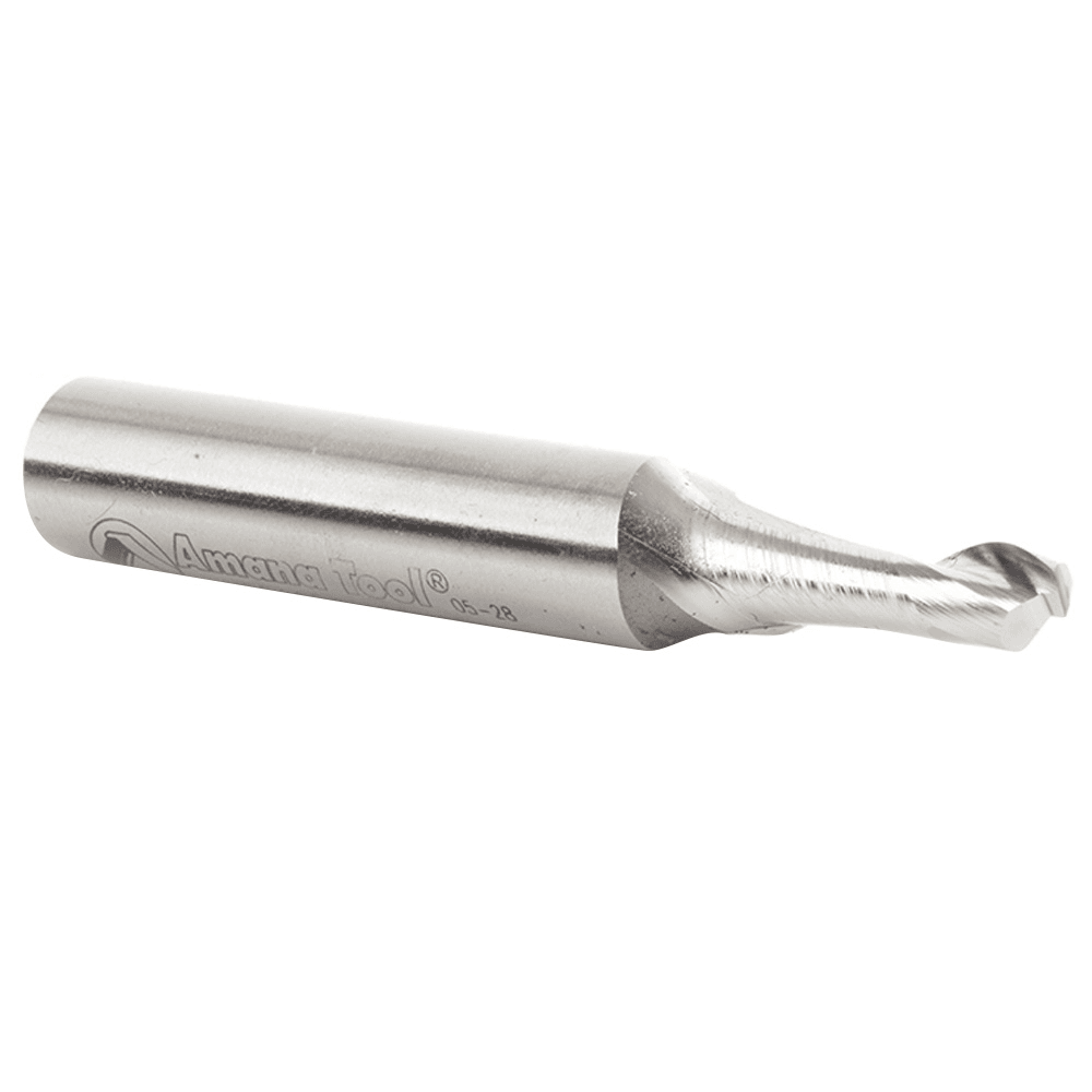 5/16" x 3-1/4" Aluminum Cutting Up-Cut Spiral Router Bit, 1-Flute, 1/2" Shank - Alt Image 1