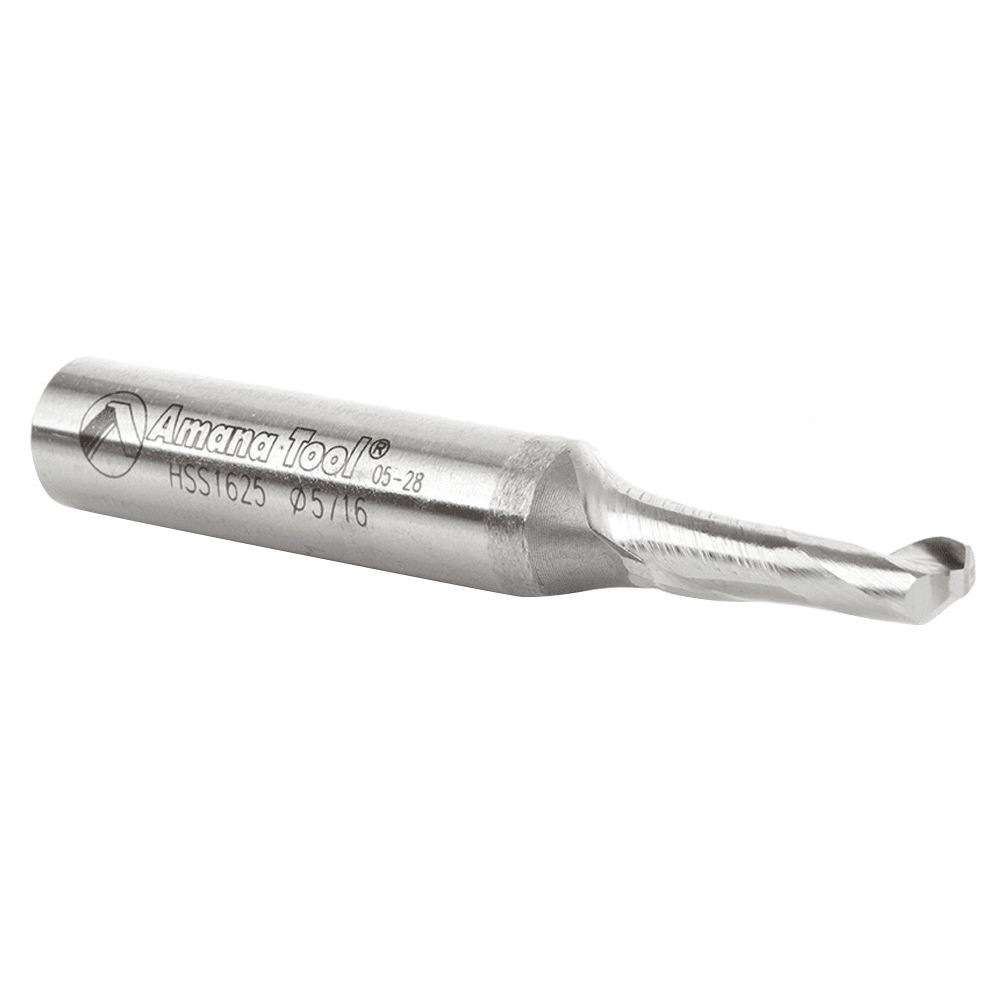 5/16" x 3-1/2" Aluminum Cutting Up-Cut Spiral Router Bit, 1-Flute, 1/2" Shank - Alt Image 1