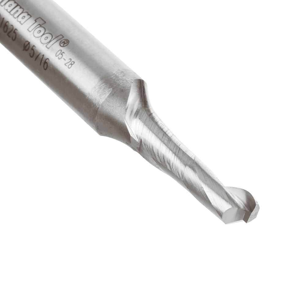 5/16" x 3-1/2" Aluminum Cutting Up-Cut Spiral Router Bit, 1-Flute, 1/2" Shank - Alt Image 2