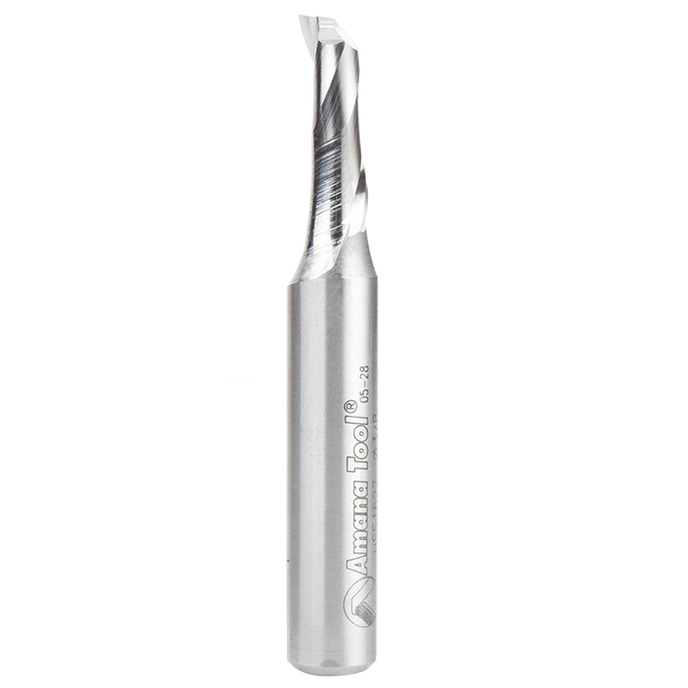 3/8" x 3-1/2" Aluminum Cutting Up-Cut Spiral Router Bit, 1-Flute, 1/2" Shank - Main Image