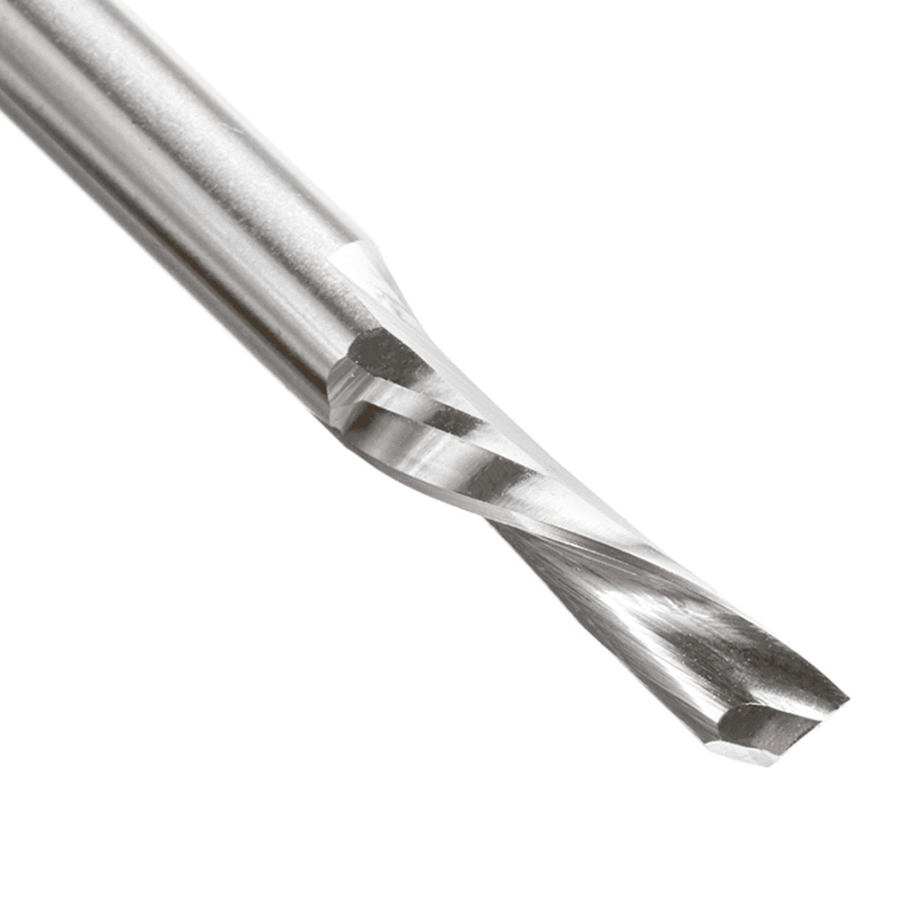 1/4" x 2-3/4" Aluminum Cutting Down-Cut Spiral Router Bit, 1-Flute, 1/4" Shank - Alt Image 2