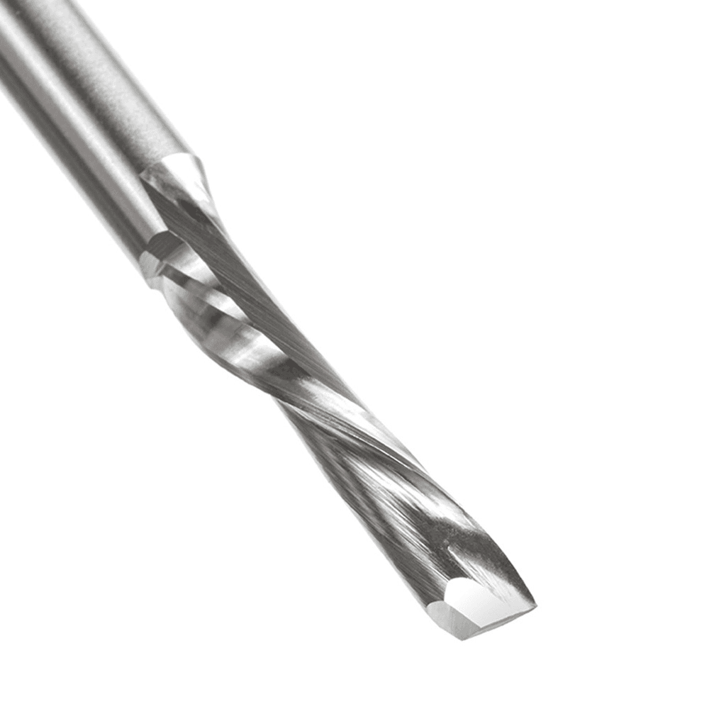 1/4" x 3" Aluminum Cutting Down-Cut Spiral Router Bit, 1-Flute, 1/4" Shank - Alt Image 2