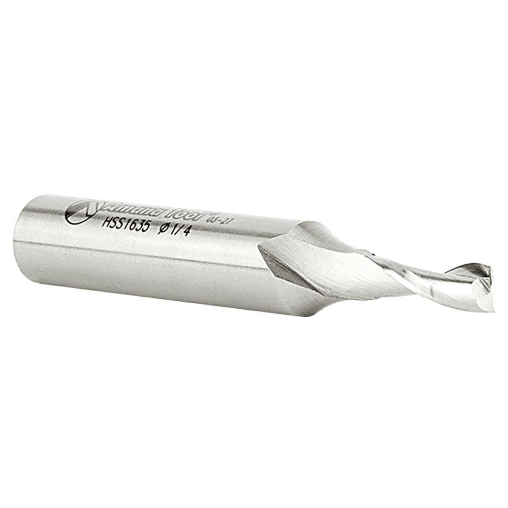 1/4" x 3-1/4" Aluminum Cutting Up-Cut Spiral Router Bit, 2-Flute, 1/2" Shank - Alt Image 1
