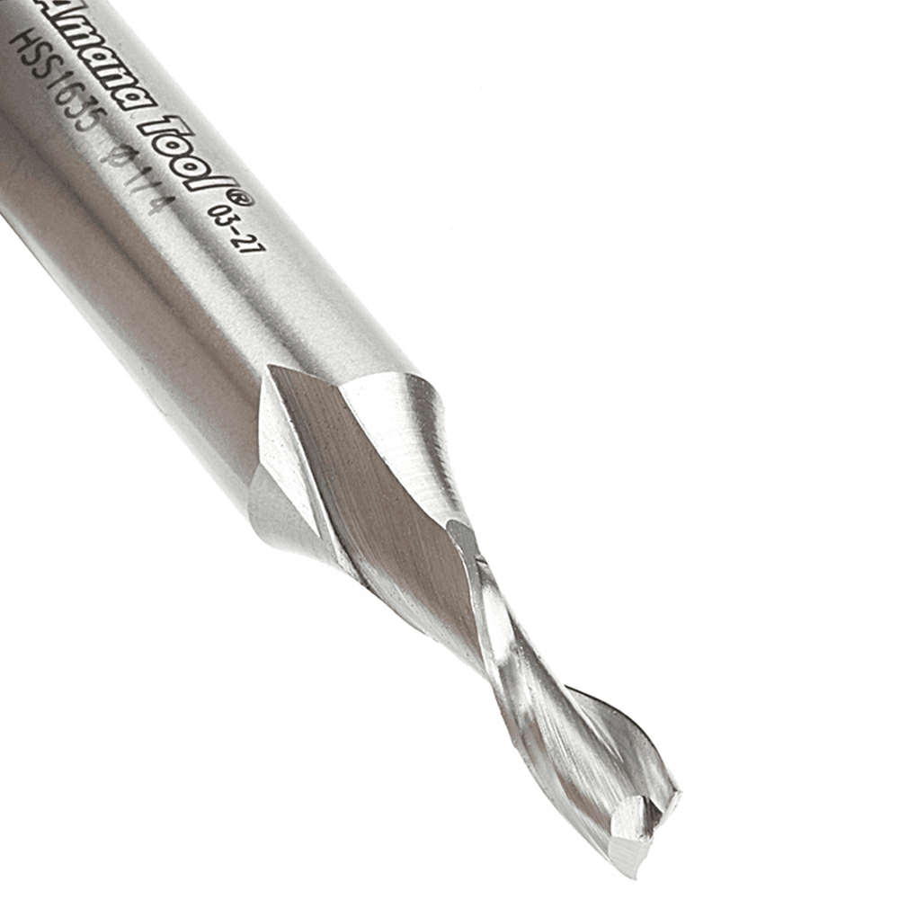 1/4" x 3-1/4" Aluminum Cutting Up-Cut Spiral Router Bit, 2-Flute, 1/2" Shank - Alt Image 2