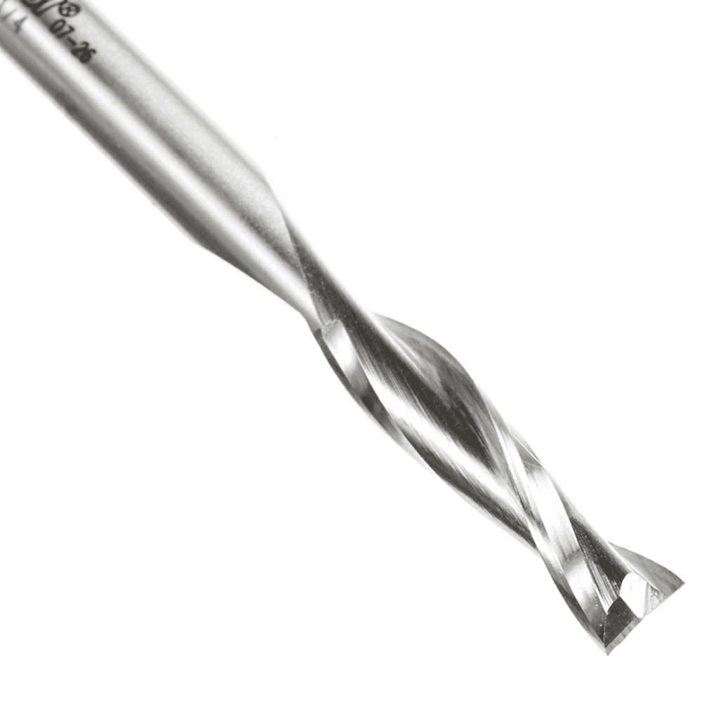 1/4" x 3" Aluminum Cutting Up-Cut Spiral Router Bit, 2-Flute, 1/4" Shank - Alt Image 2