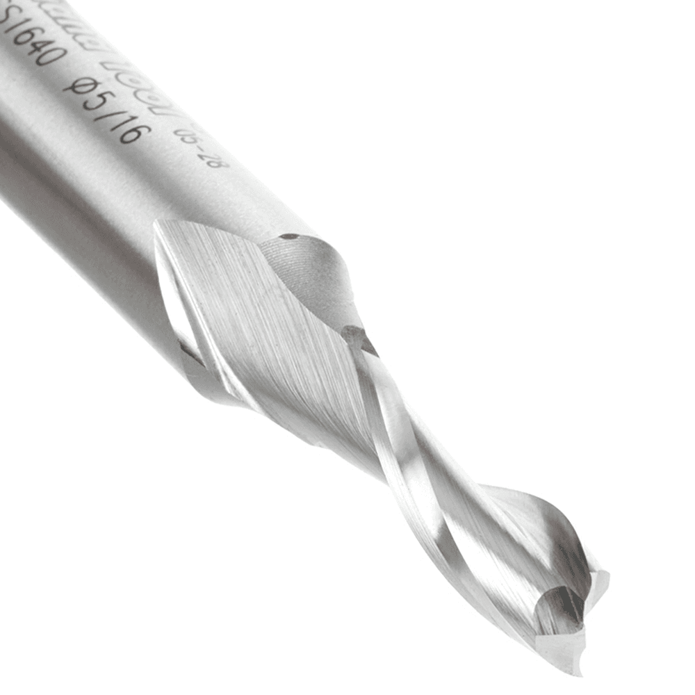 5/16" x 3-1/2" Aluminum Cutting Up-Cut Spiral Router Bit, 2-Flute, 1/2" Shank - Alt Image 2