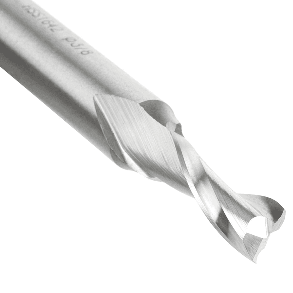 3/8" x 3-1/2" Aluminum Cutting Up-Cut Spiral Router Bit, 2-Flute, 1/2" Shank - Alt Image 2