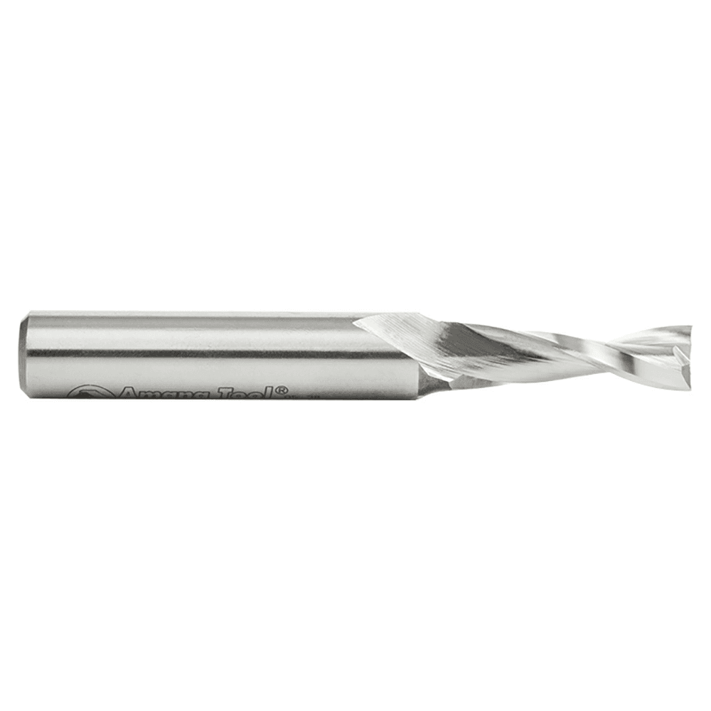3/8" x 3-3/4" Aluminum Cutting Up-Cut Spiral Router Bit, 2-Flute, 1/2" Shank - Alt Image 1
