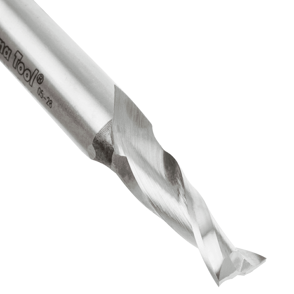 3/8" x 3-3/4" Aluminum Cutting Up-Cut Spiral Router Bit, 2-Flute, 1/2" Shank - Alt Image 2