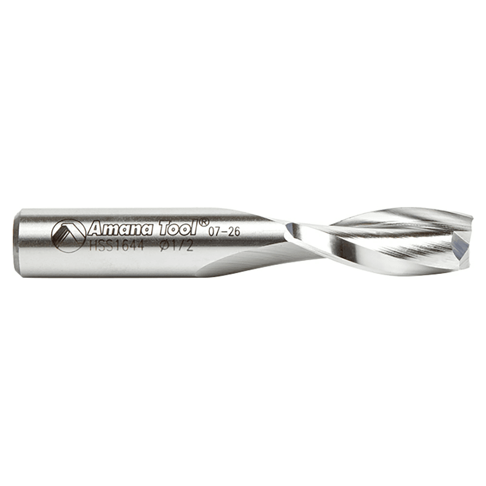 1/2" x 3-1/4" Aluminum Cutting Up-Cut Spiral Router Bit, 2-Flute, 1/2" Shank - Alt Image 1