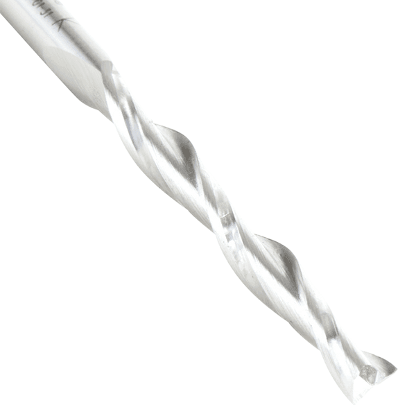 1/4" Dia x 2-1/8" Double Flute Spiral Aluminum Cutting Up-Cut Router Bit, 2 Flute, 1/4" Shank Alt 3 - Image