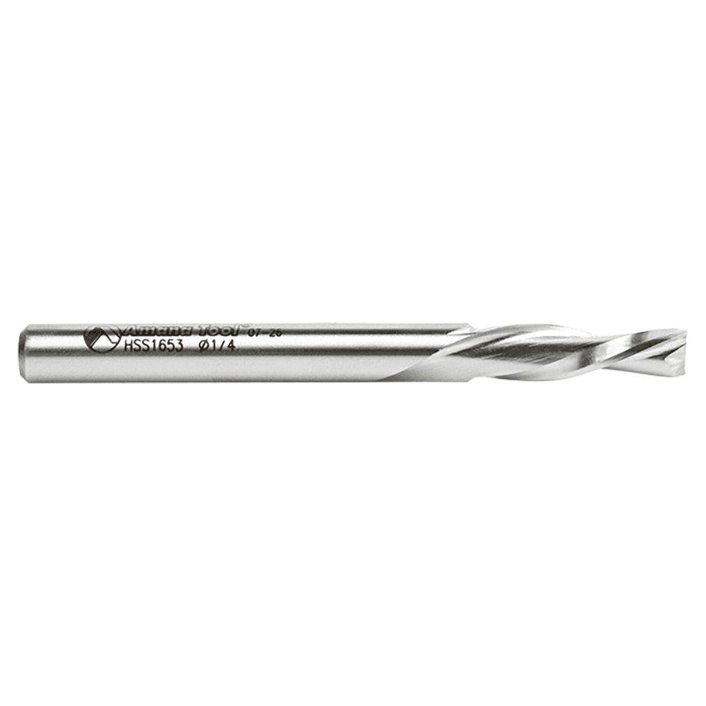 1/4" x 2-3/4" Aluminum Cutting Down-Cut Spiral Router Bit, 2-Flute, 1/4" Shank - Alt Image 1